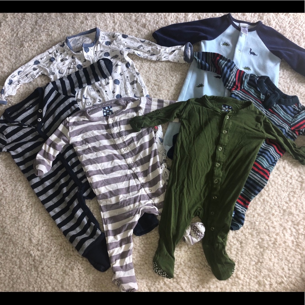 Bundle 0-3 boys Kickee Pants,Tea,Little Me,Burts B